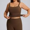 Plus Size Women's Quick-Drying Yoga Sports Vest with Elastic Fit and Beautiful Back Design