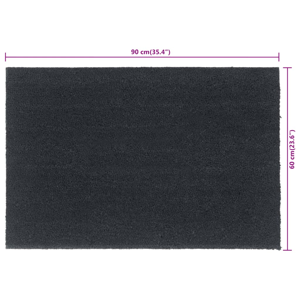 Doormat Dark Grey 60 x 90 cm Coir Fiber Tufted