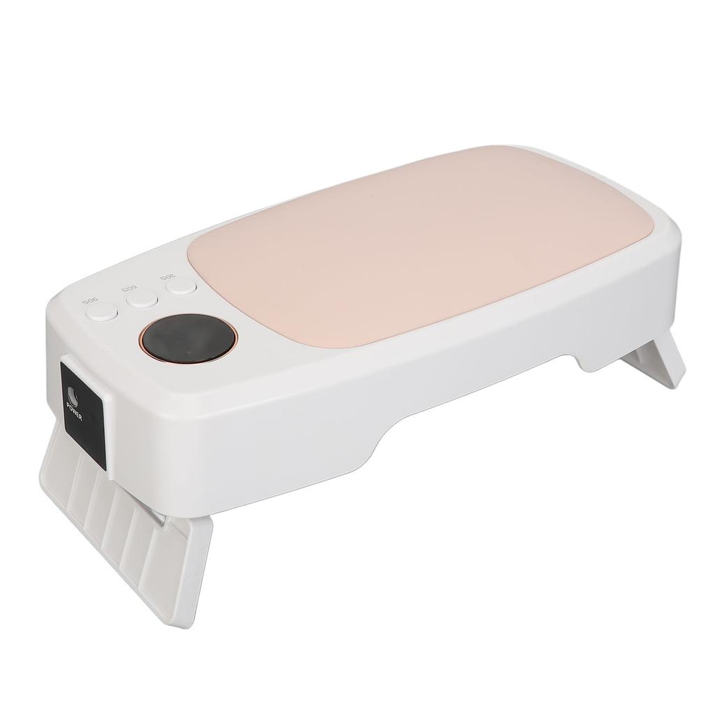 Nail Arm Rest UV LED Lamp Folding PU Padded Hand Pillow 24pcs Light Chips UV Gel Nail Dyer 100‑240V