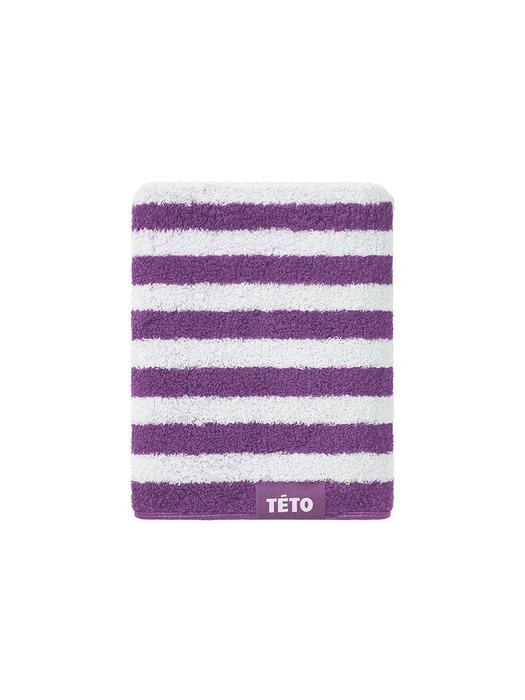 TETO 1P Striped Violet Supima Towel 230g Violet 230g