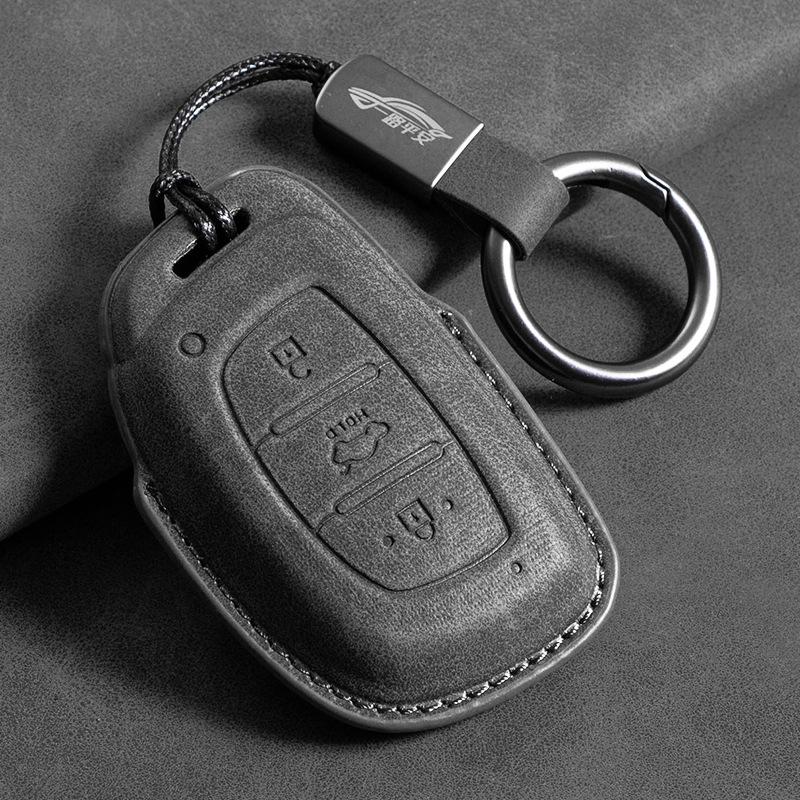 Modern Car Key Cover for 12th Gen Langdong ix35 & 8th Gen Sonata, Drop-Proof Protection, Four Color Options