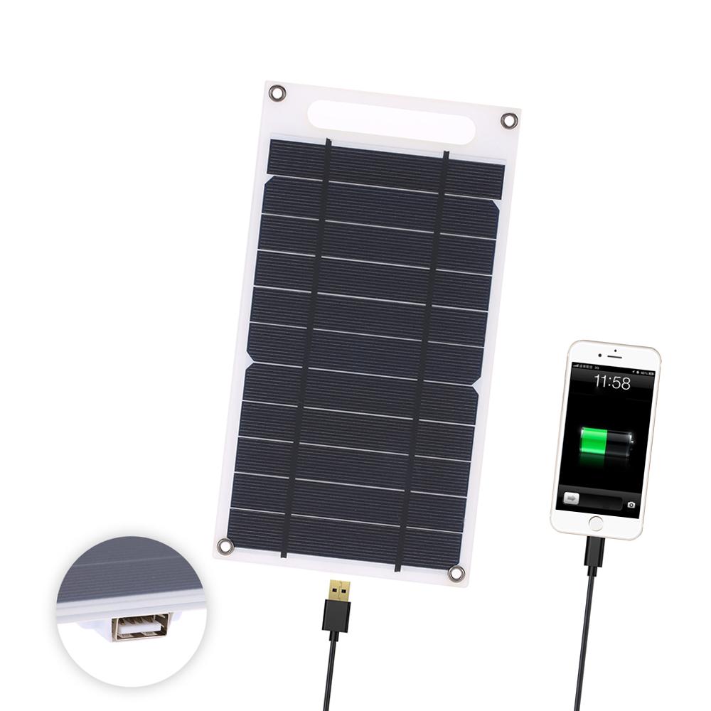 7.8W Solar Panel Portable Ultra Thin Monocrystalline Silicon Solar Panel Charger USB Port for Cell Phone Outdoor Camping Hiking