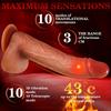 Vibrador Dildo Oscilante Telescópico Automático Control Remoto Inalámbrico Juguetes Sexuales Estimulador de Clítoris Punto G con Ventosa Pene Realista