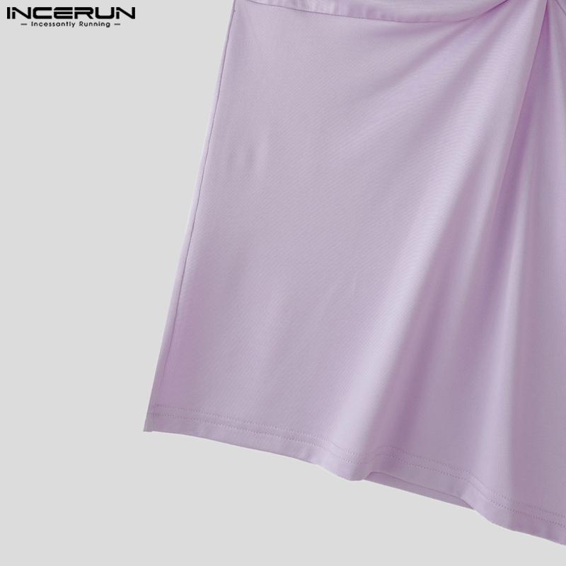 INCERUN Men V Neck Strap Sleeveless Twisted Casual Fitted Tank Tops Undershirts