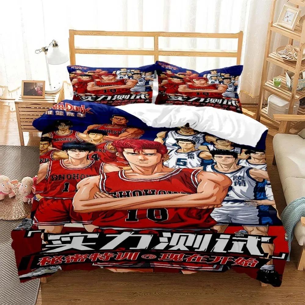 Slam Dunk Digitaldruck Polyester Bettwäschesets Bezüge Jungen Bettwäscheset für Teenager Bettwäscheset Bettdecke Set
