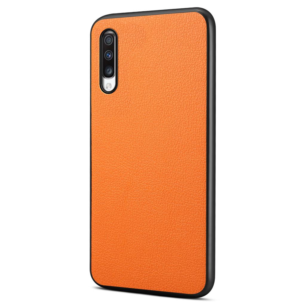 Etui na Samsunga Galaxy A70 z PU skóry, chroniące przed upadkami, pokrowiec na telefon z fakturą skóry cielęcej