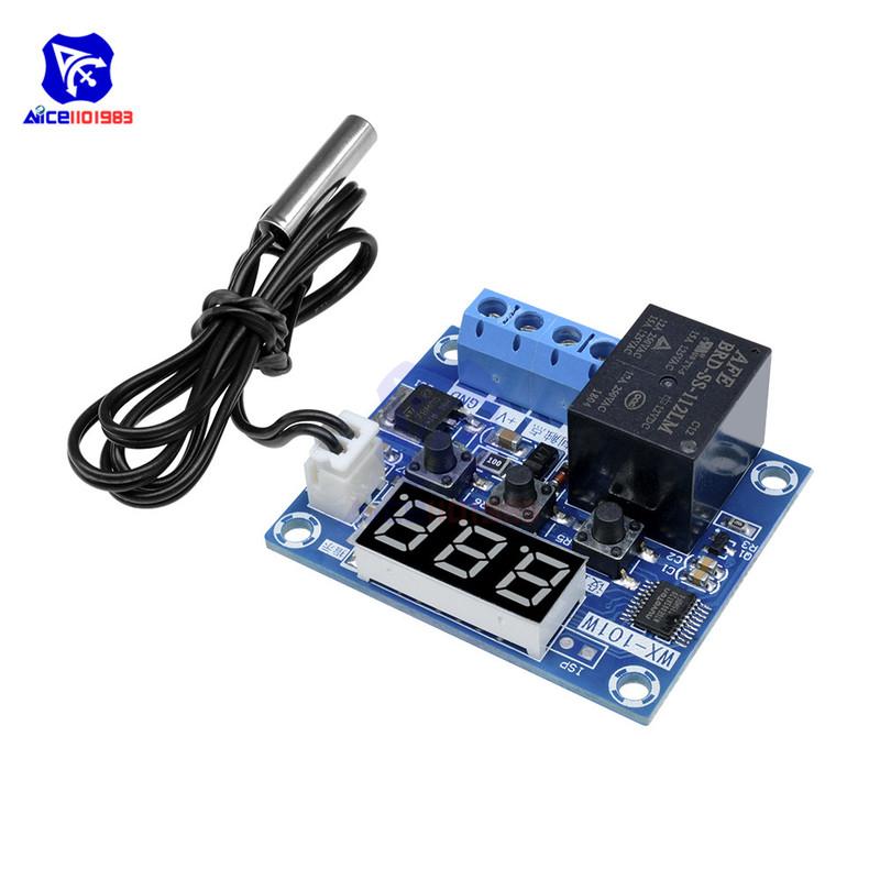 diymore Digital LED Temperature Control Switch Module Thermostat Waterproof NTC Sensor Probe DC 12V WX-101W