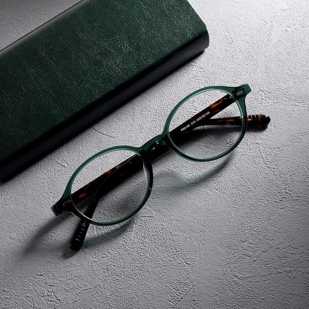 2025 Fashionable Women Acetate Glasses Frame Korea Style Vintage Small Oval Eyeglasses Brand Design Ultralight Eyewear