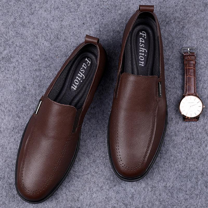 Fashion Luxury Brand Massage Sole Genuine Leather Loafers Anti Slip Men's Driving Shoes High-end Men's Wedding Shoes Free Delivery