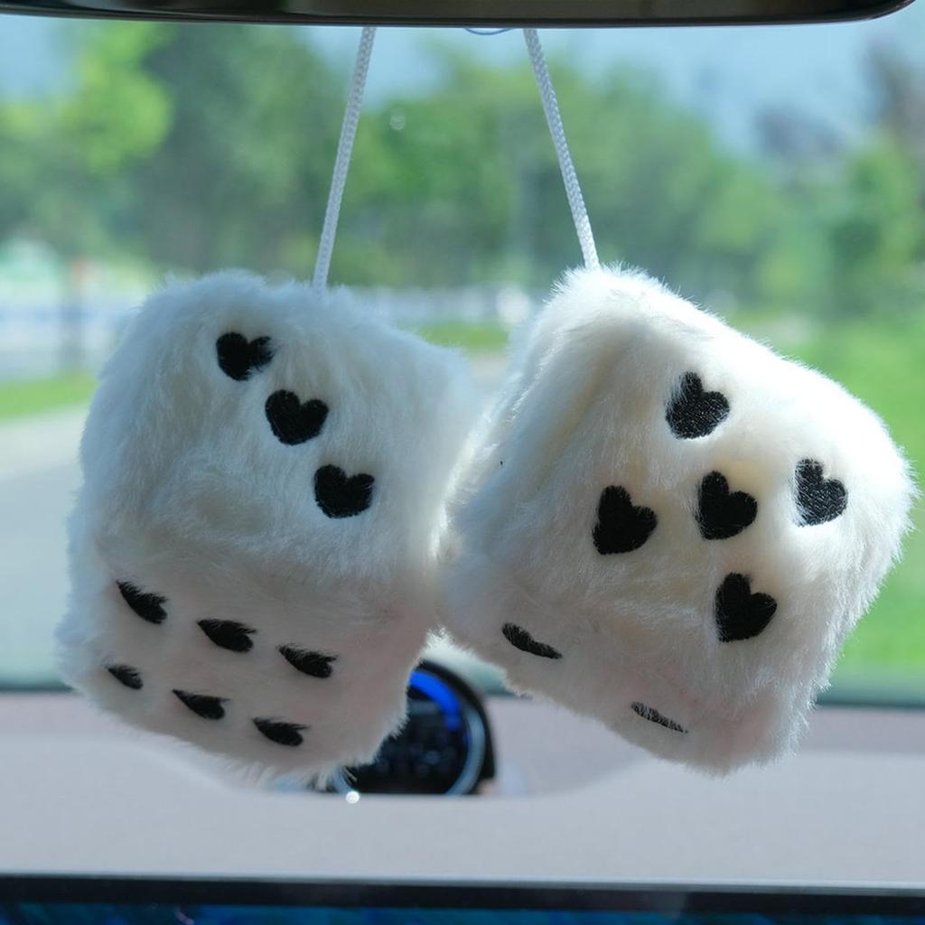 Tuyhnj Dice Car Ornament, Autophagy Dice - 1 Pair Car Decorative Dice Pendant -