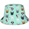 D digital printing bucket hat birthday theme English pattern basin hat unisex party gift sun hat