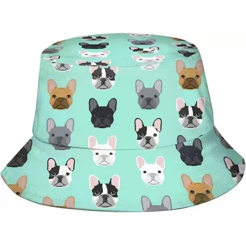 D digital printing bucket hat birthday theme English pattern basin hat unisex party gift sun hat