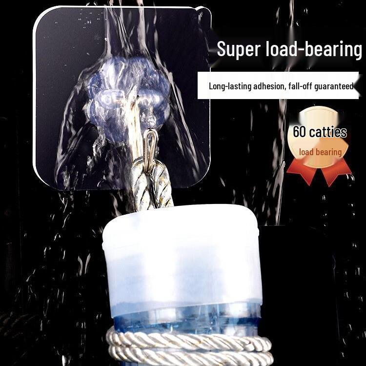 Strong Adhesive Hooks - No-Drill, Stainless Steel, No-Trace, Transparent Hooks for Kitchen/Bathroom Doors