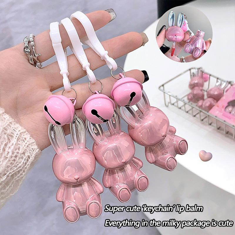 Gege bear Pink Bunny Velvet Mist Lip Cream Matte Autumn and Winter Show Color Lift Color Pendant Lipstick Lip Glaze