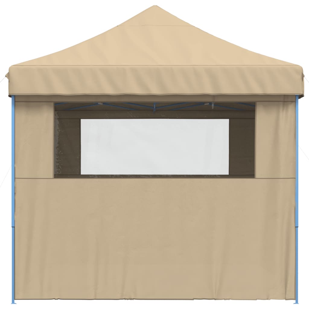 Vidaxl Pop-Up Party Tent with 4 Walls, Beige