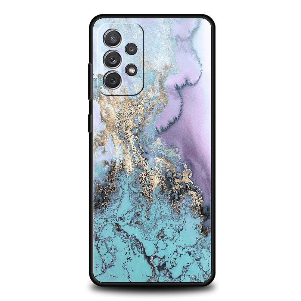 Vintage Marble Phone Case for Samsung Galaxy A55 A35 A17 A07 A15 A13 A25 A51 A71 A72 A73 A32 A52 A52S A41 5G Soft TPU Shell Bags