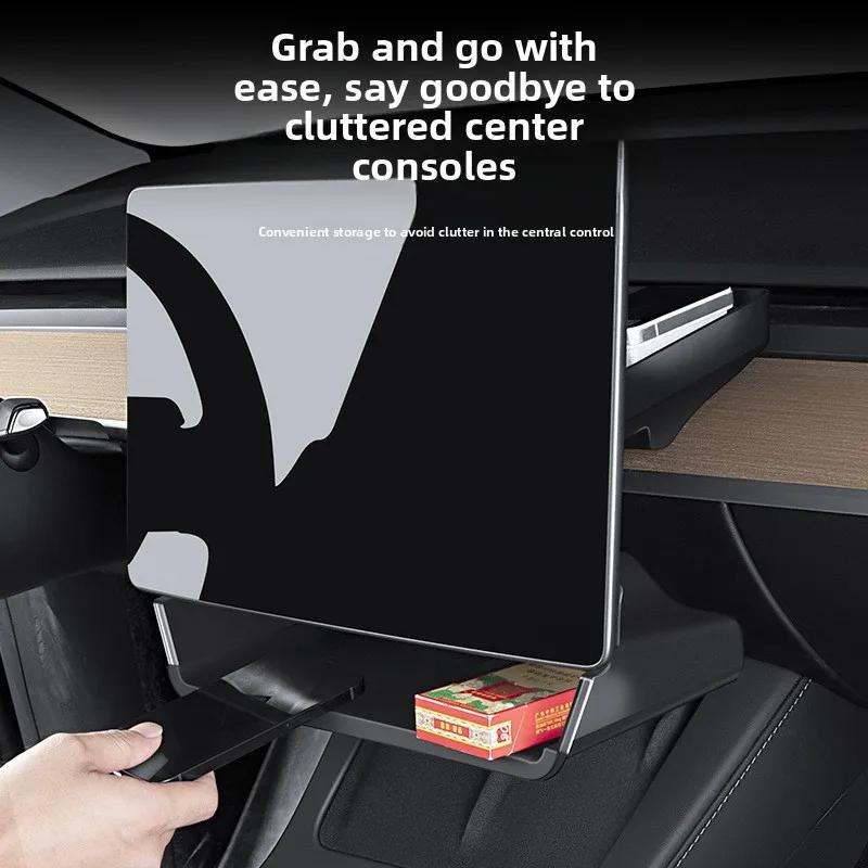 Car Sticker For Tesla 3 Y Juniper Highland 2020-2026 Upgraded Central Control Large Mouth Storage Box Under Screen Accessories C