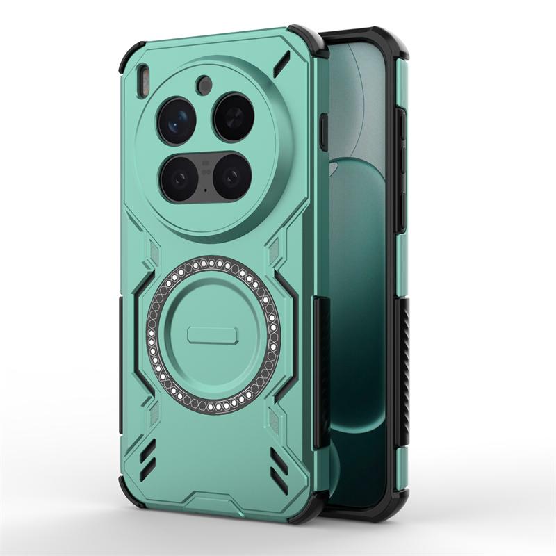 For Vivo X300 Pro Case For Vivo X300 Pro Anti-knock Armor Magnetic Adsorption Wireless Charge Back Cover For Vivo X300 Pro Case