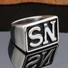 Men's European American Hip Hop Titanium Steel Punk Ring