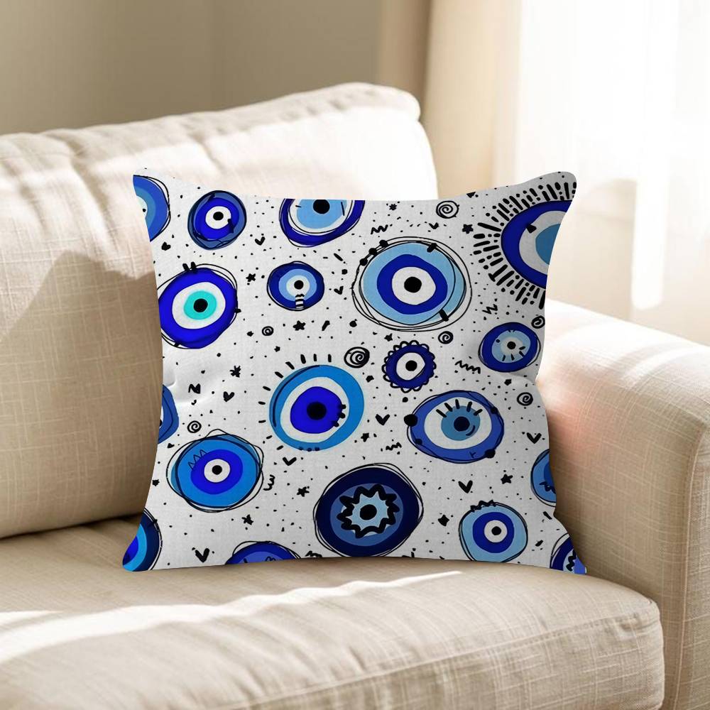 Funny Lucky Evil Eye Personalized Picture Text Home Decorative Pillows Household Gifts 45x45cm