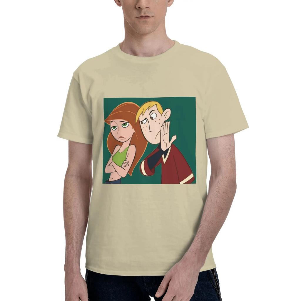 Kim Possible Maglietta 100% Cotone Uomo T-shirt Oversize Uomo Girocollo Manica Corta S6XL