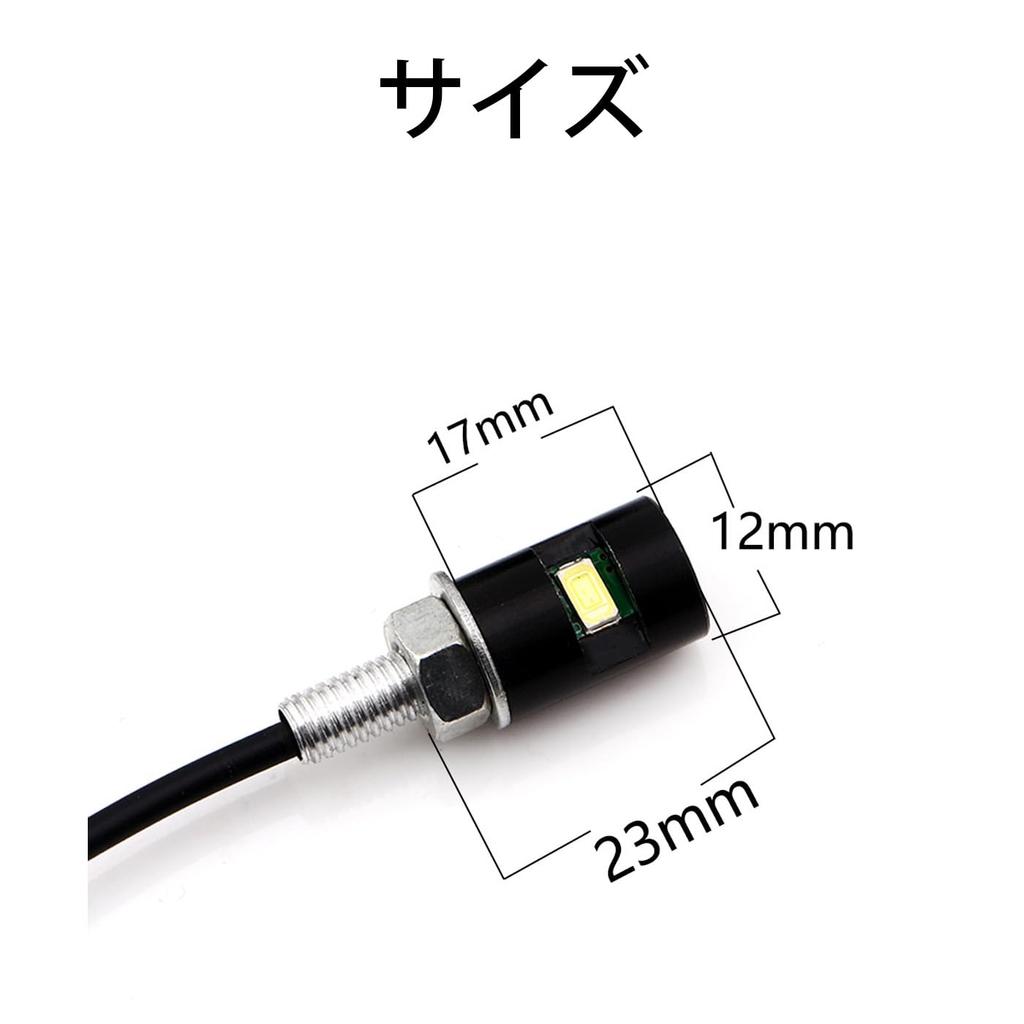 HUIKKJP LED License Light, Built-In Bolt, License Plate Lamp, License Plate Screw, LED Built-In