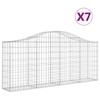 VidaXL 7x Paniers à Gabions Arqués Cages à Gabions Arquées Murs de Gabion Barrières de Jardin Terrasse Extérieur 3145414
