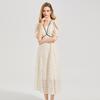 Women's Elegant V-Neck Lace Midi Dress