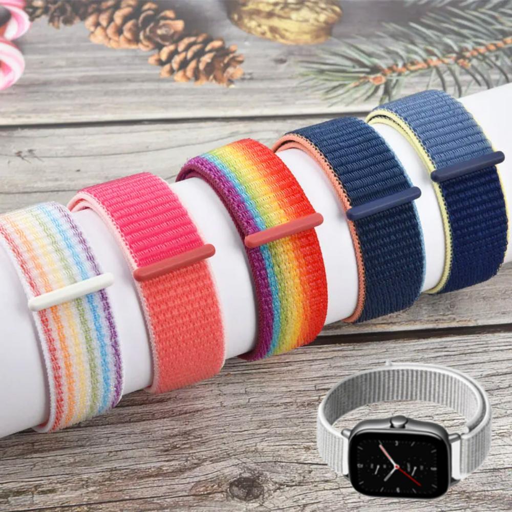 20mm 22mm Nylon Bandje voor Amazfit Balance 2 1/GTR 4 3 Pro 47mm/Bip 6 5 Sport Horlogeband Correa voor Amazfit Active 2/GTS 4 3 Riem