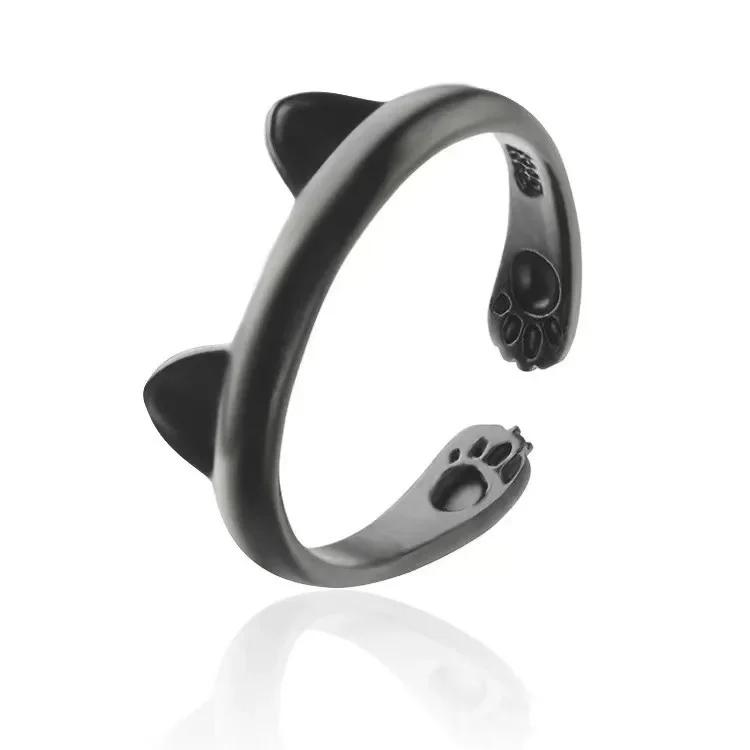 Nouveau Bague Tendance Mignonne Griffe de Chat Ouverture Réglable pour Femmes Hommes Dames Fête Anniversaire Mariage Bague Accessoires Bijoux Cadeau
