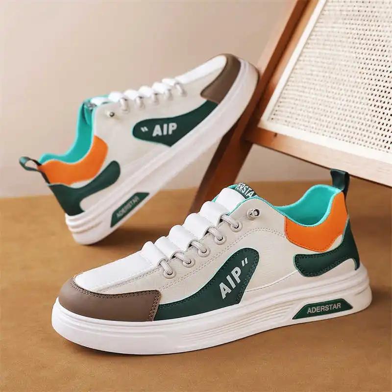 Increases Height Normal Leather Mans Corrida Running Basketball Sneakers For Guys Comfortable Summer Shoes Sport