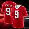 Penix JR Atlanta Falcons Red Home Football Jersey White Number V Neck Breathable Fan Game Jersey Family Matching