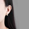 ANENJERY Paved Zircon Leaf Pearl Earrings For Women Creative Modified Earlobe Accessories
