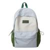 Schoolbag Splicing Contrast Color Casual Backpack Large Capacity Lightweight Trend Versatile Travel School Bag Student Couple Backpack