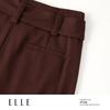 ELLE Women's High-Waist Lamb Wool Wide-Leg Pants