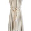 Nordic Wooden Yarn Tassel Curtain Tieback Rope