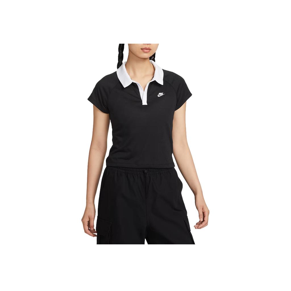 Nike Futura Fashion Classic Comfortable Versatile Short Sleeve Polo Shirt Women Tops IH8503-010