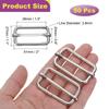 50 szt. Metalowa klamra regulacyjna suwak 1 prostokątny regulator suwak do paska parcianego do paska torby plecaka akcesoria DIY zamiennik [uxcell] 1/2"