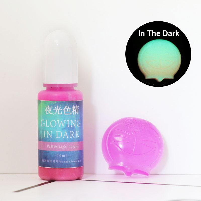 Silicone world 10ML 20 Colors Fluorescent Pigment Luminous Paint Resin Dye UV Resin Coloring Epoxy Resin Pigment for DIY Crafts