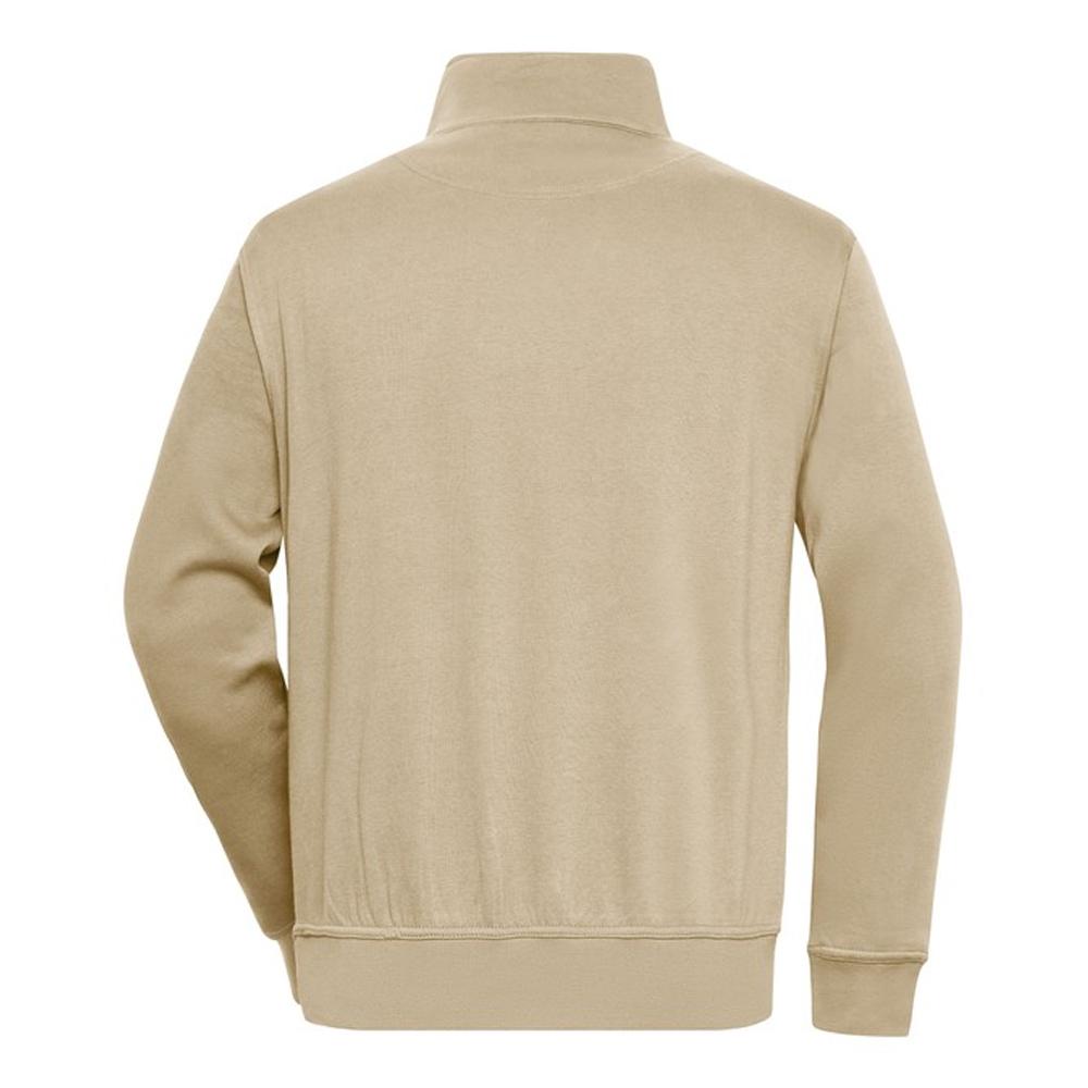 James and Nicholson Mens Workwear Quarter Zip Sweatshirt