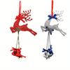Plastic Fawn Bells Ornament Cute Deer Bell Pendant  Home New Year Gifts