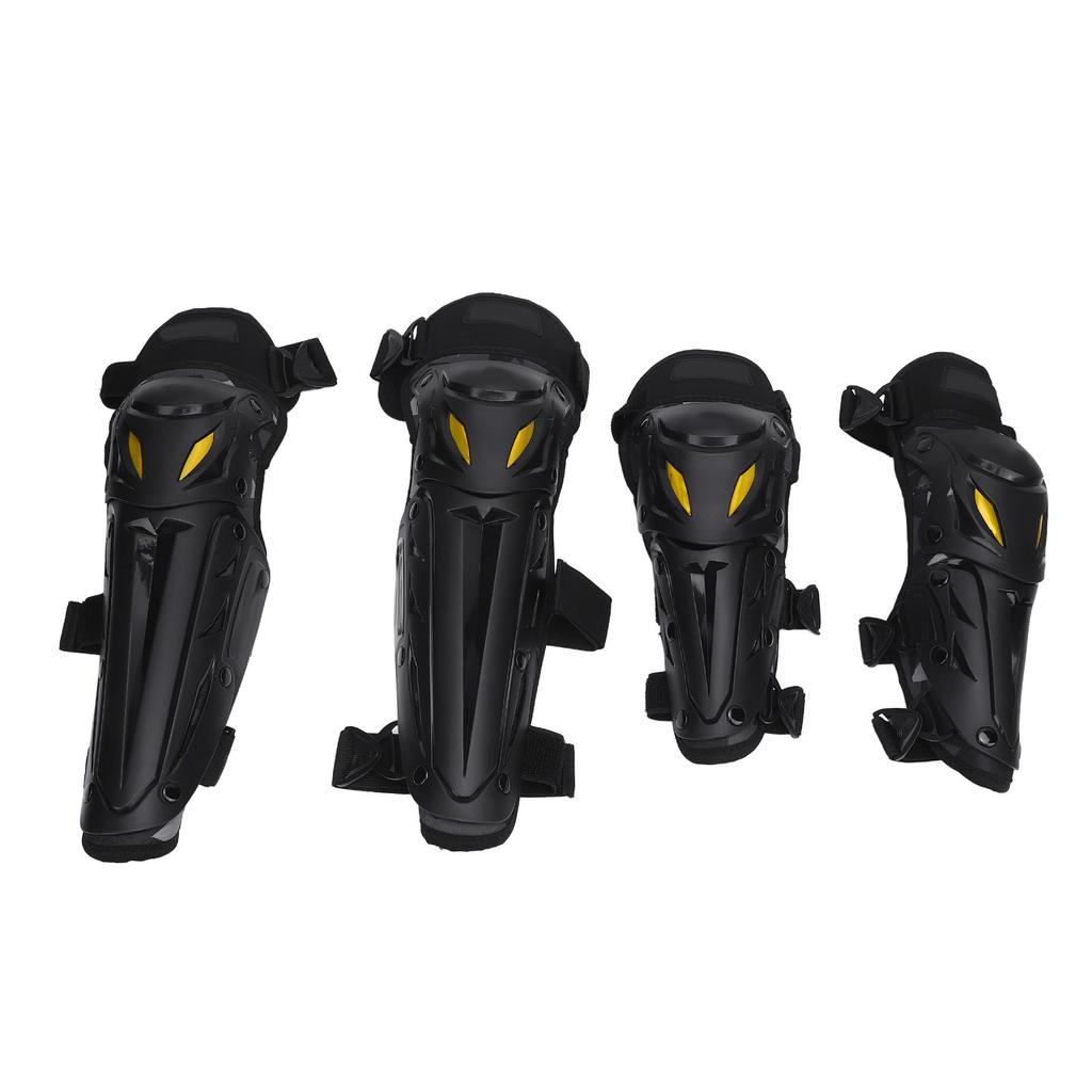 Motorrad Knie-Schienbeinprotektoren mit Ellbogenschützer Elastischer Riemen Motocross Knie Rüstung für Dirtbike Racing