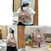 Canvas Bear Backpack With Flap Closure For Casual Daily Use