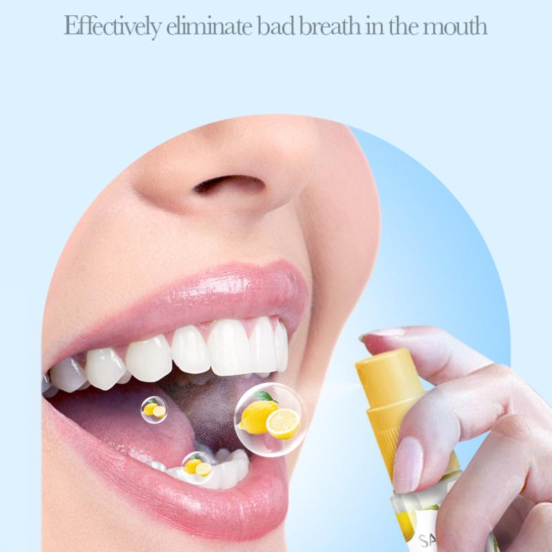Oral Spray 18mlSADOER Mint Peach Lemon Fresh Breath Spray