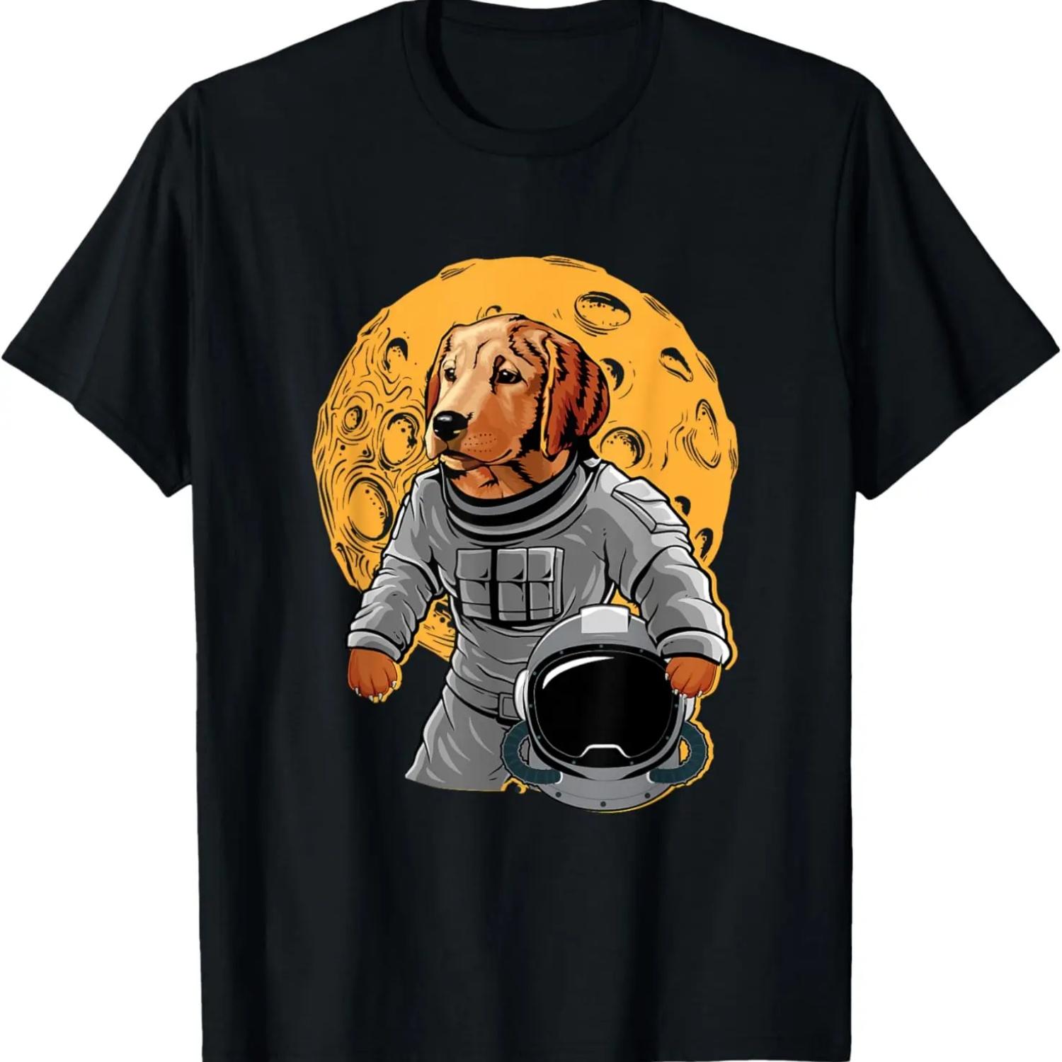 Dog Astronaut Gift Space Dog Spaceman Space T-Shirt S