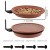 Outdoor Bird Bath Bowl Water Feeders 2 Pcs Tree Mounted Hummingbird Feeding Trays For Wooden Fence Wall Tree Deck Stakes