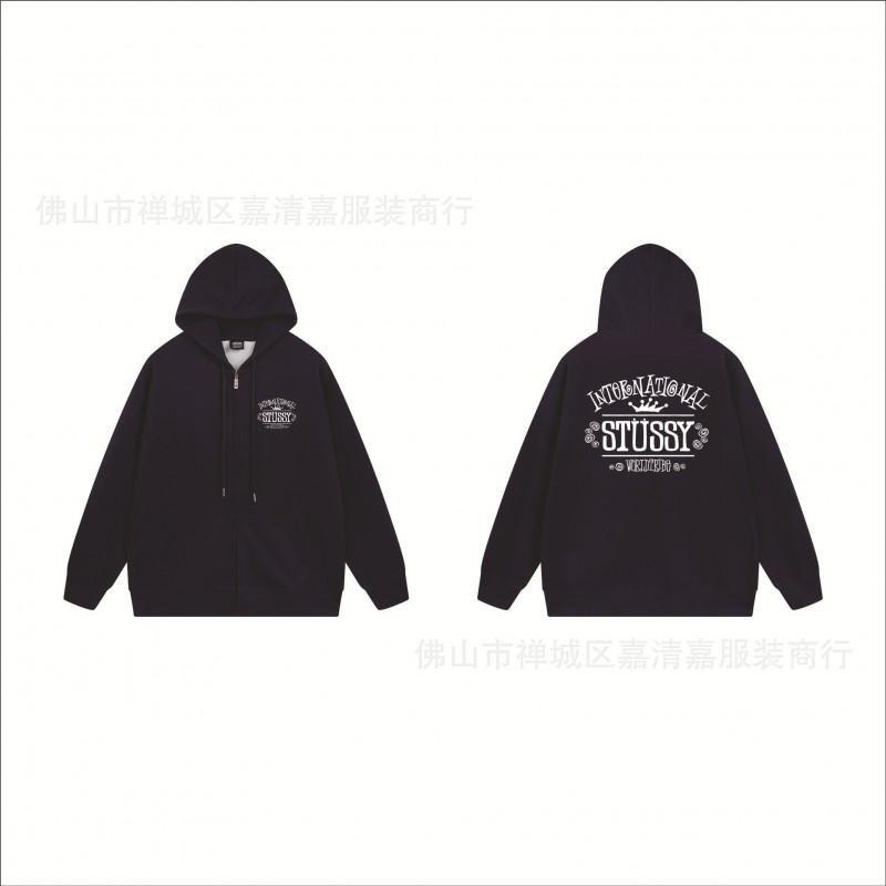 Mens Oversized Zip-Up Hooded Sweatshirt Casual Streetwear Cotton Pullover Fall