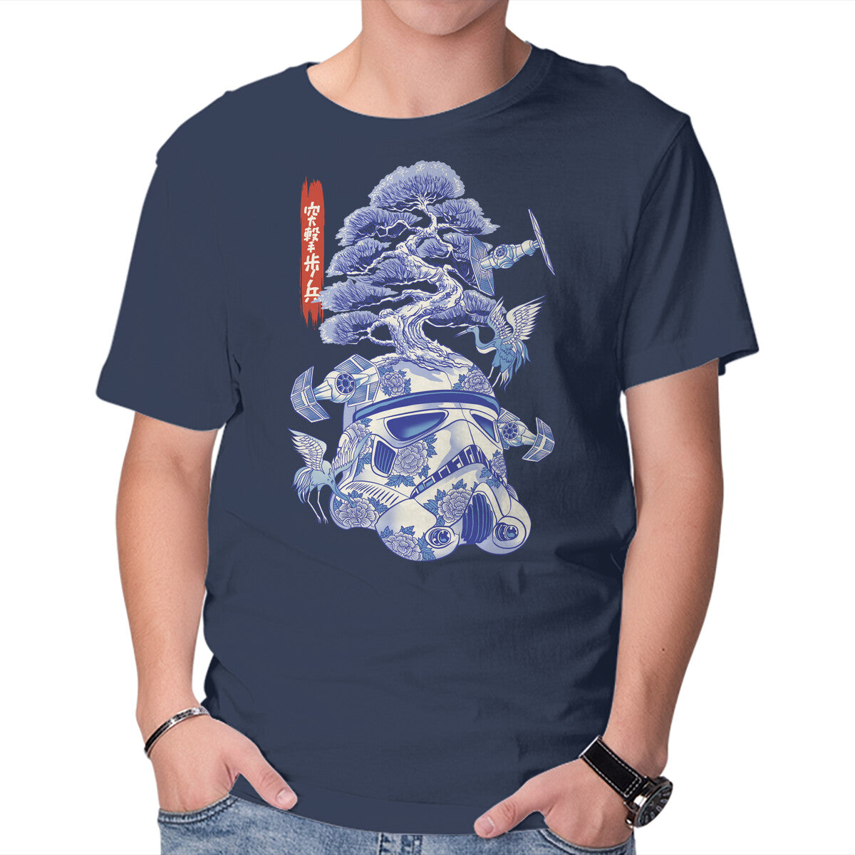 Unisex Crew Neck T-Shirt Porcelain Trooper Graphic Short Sleeve Casual Tee XXL