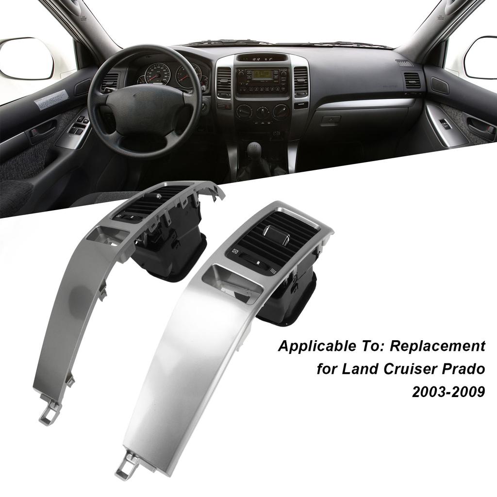 Dashboard Air Vent Assembly ABS Non Deform Scratch Resistant Decor Dashboard Air Vent Panel for Land Cruiser Prado 2003‑2009