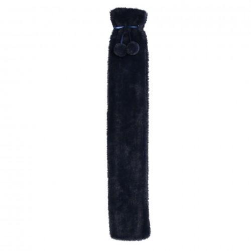 Sophia Layers Soft Faux Fur 1.7L Long Hot Water Bottle - Navy Blue